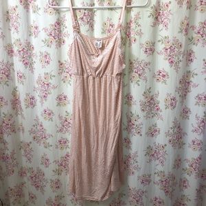 Nursing Breastfeeding Nightgown Small Pink Stripe